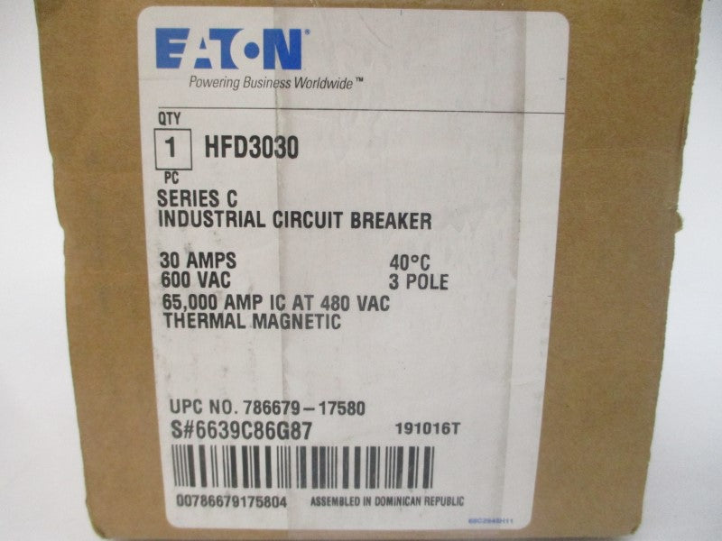 EATON HFD3030 SER. C 600VAC 30A NSMP