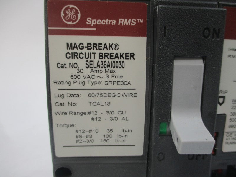 GENERAL ELECTRIC SELA36AI0030 600VAC 30A NSMP