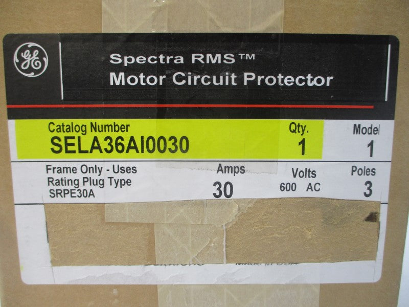 GENERAL ELECTRIC SELA36AI0030 600VAC 30A NSMP