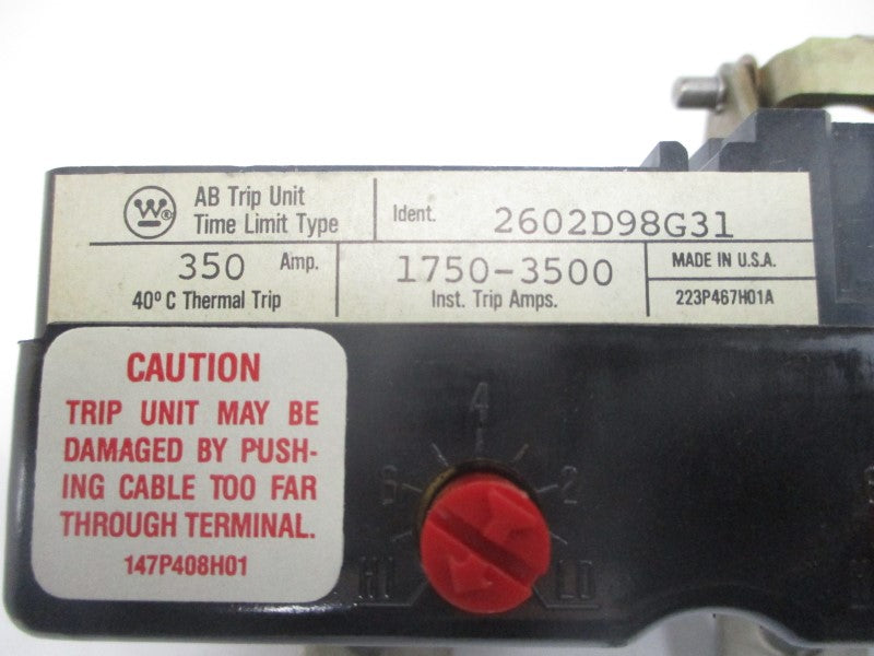 CUTLER HAMMER HLA3350T 2602D98G31 350A NSMP