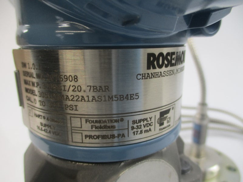 ROSEMOUNT 3051CG4A22A1AS1M5B4E5 10.5-42.4VDC 300PSI NSNP