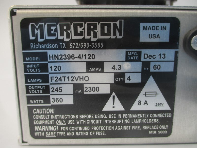 MERCRON HN2396-4/120 120V 4.3A NSNP