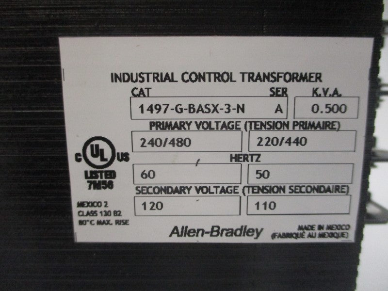 ALLEN BRADLEY 1497-G-BASX-3-N SER. A 240/480V NSNP