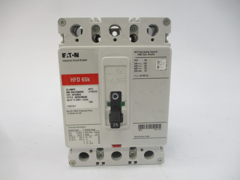 EATON HFD3025 SER. C 600VAC 25A NSMP
