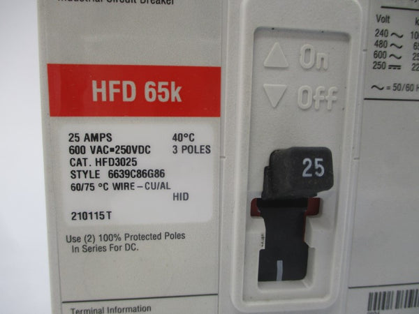 EATON HFD3025 SER. C 600VAC 25A NSMP