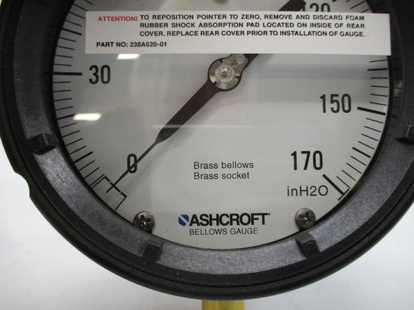 ASHCROFT 45-1188-AS-02L-170IW 0-170"H2O 4-1/2" NSMP