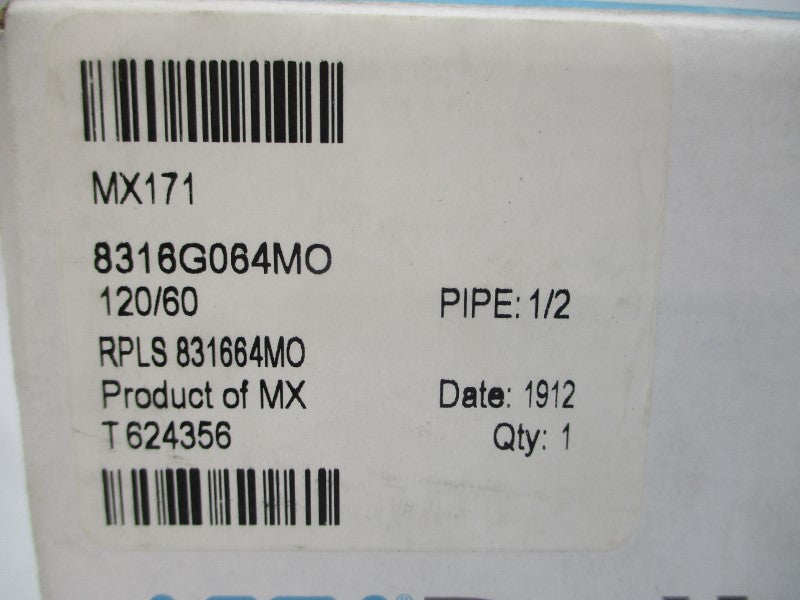 ASCO 8316G064MO 110/120V 10-150PSI 1/2" NSMP