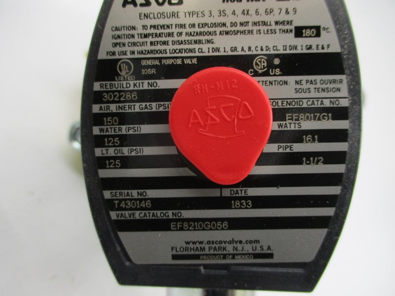 ASCO EF8210G056 120V 125-150PSI 1-1/2" NSMP