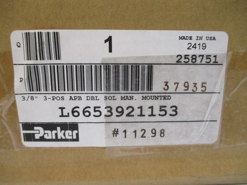 PARKER L6653921153 110/120VAC 140PSI 3/8" NSMP
