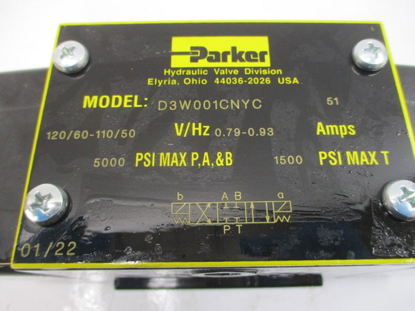 PARKER D3W001CNYC 110-120V 0.79-0.93A 1500-5000PSI NSMP