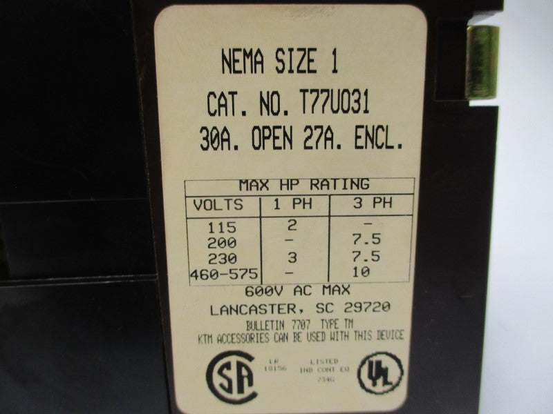 JOSLYN CLARK T77U031-26 220-240V 30A NSMP