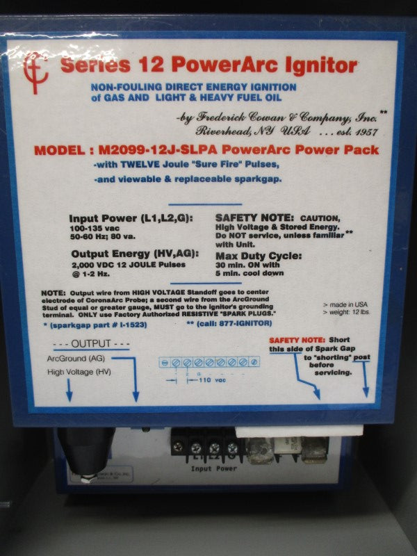 FREDERICK COWAN M2099-12J-SLPA 100-135VAC (AS PICTURED) NSNP