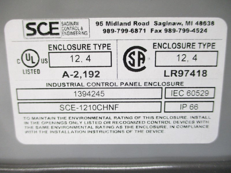 FREDERICK COWAN M2099-12J-SLPA 100-135VAC (AS PICTURED) NSNP