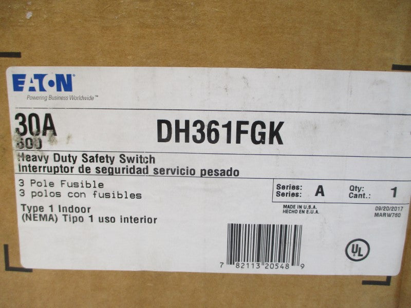 EATON DH361FGK SER. A 600VAC 30A NSMP