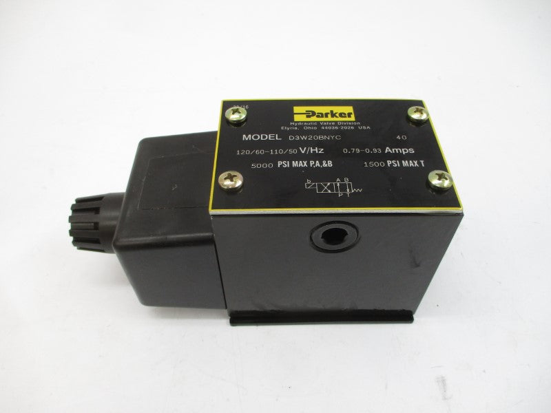 PARKER D3W20BNYC40 110/120V 0.79-0.93A 5000PSI NSMP