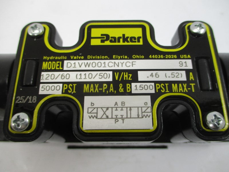 PARKER D1VW001CNYCF 110/120V .46/.52A 1500/5000PSI NSMP