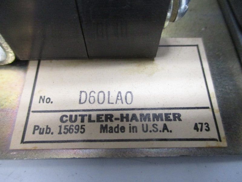 CUTLER HAMMER D60LA0 SER. A1 600VAC 1-9A 4-6S NSMP
