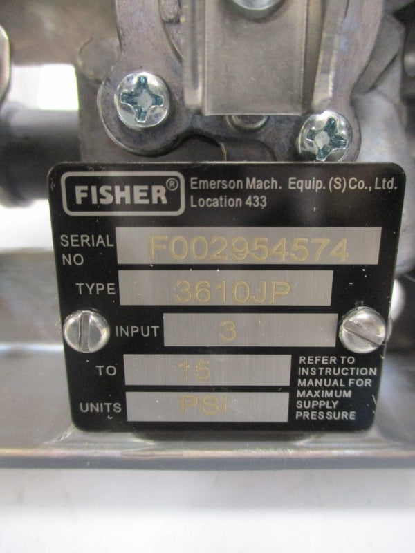 FISHER EMERSON 3610JP 3610-482-20659 3-15PSI NSMP