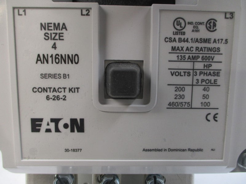 EATON AN16NN0A SER. B 110/120V 135A NSMP