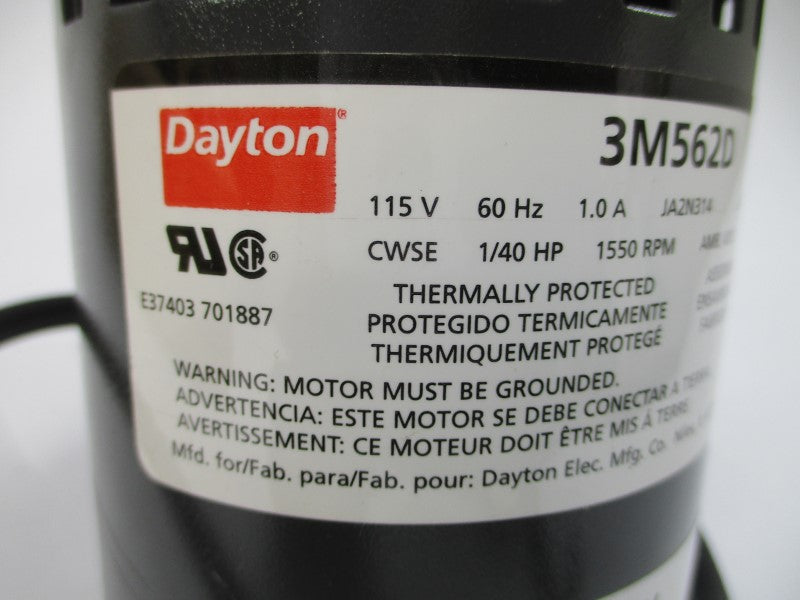DAYTON 3M562D 115V 1.0A NSMP