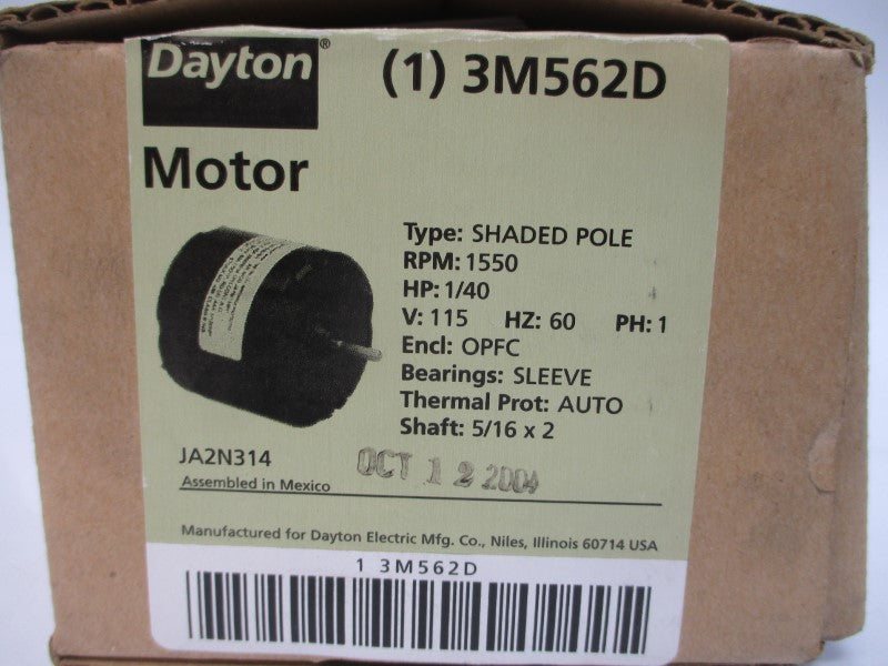 DAYTON 3M562D 115V 1.0A NSMP