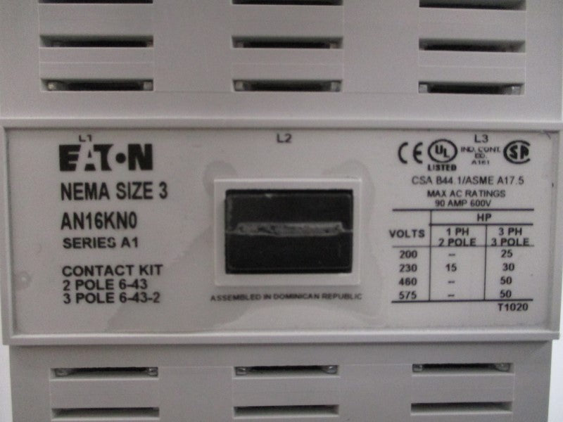 EATON AN16KN0A SER. A1 110/120V 90A NSMP