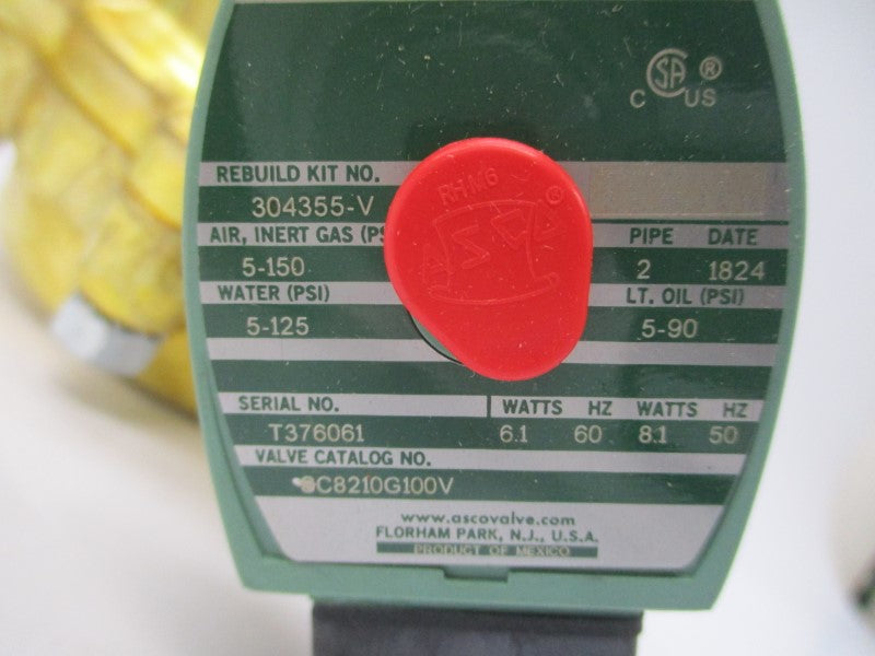 ASCO SC8210G100V 110/120V 5-150PSI 2" NSMP