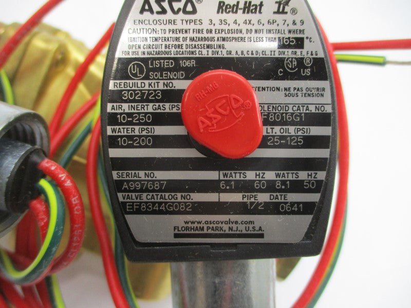 ASCO EF8344G082 110/120V 10-250PSI 1/2" NSMP
