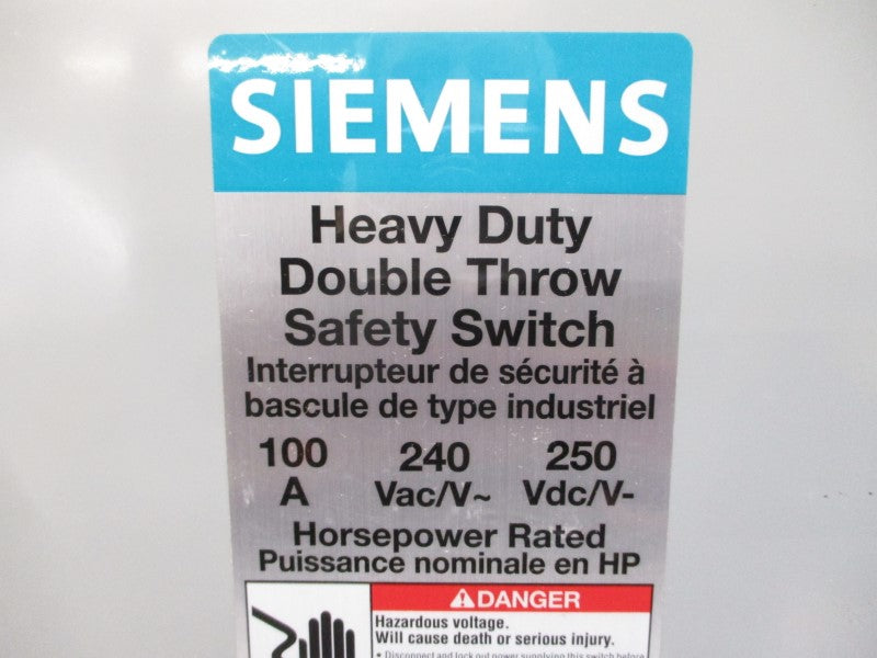 SIEMENS DTNFC323 240VAC 100A NSMP