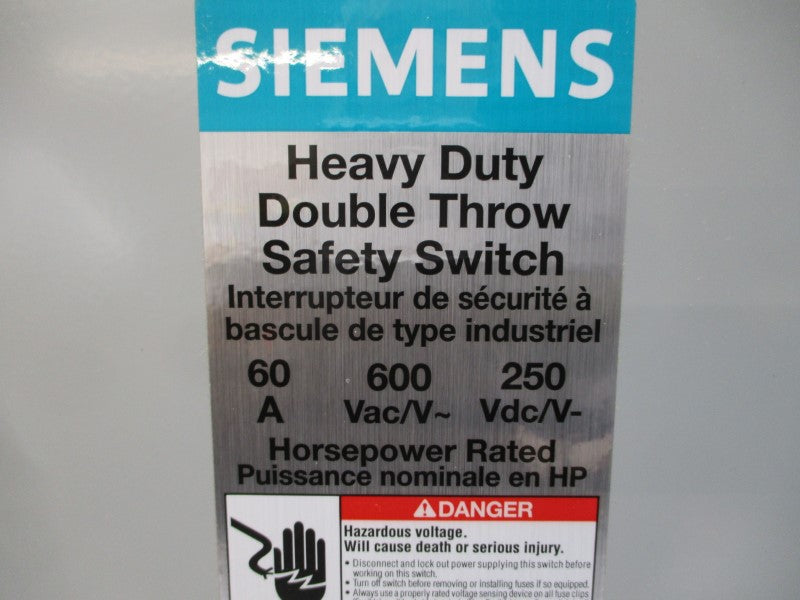 SIEMENS DTNFC362R 600VAC 60A NSMP