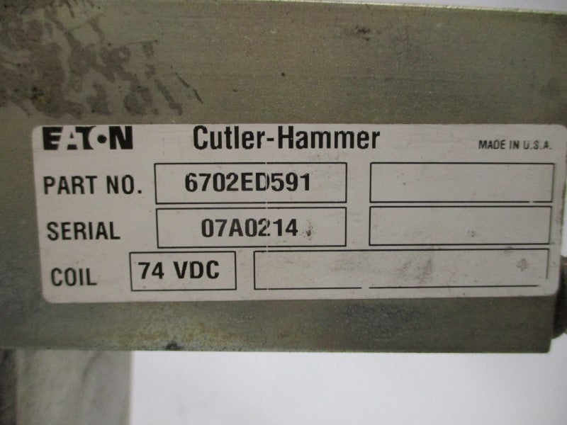 EATON CUTLER HAMMER 6702ED591 74VDC (AS PICTURED) UNMP