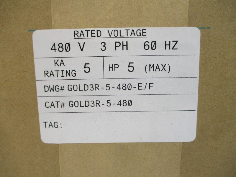SIEMENS GOLD3R-5-480 480V NSMP