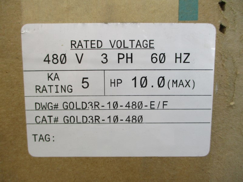 SIEMENS GOLD3R-10-480 480V NSMP