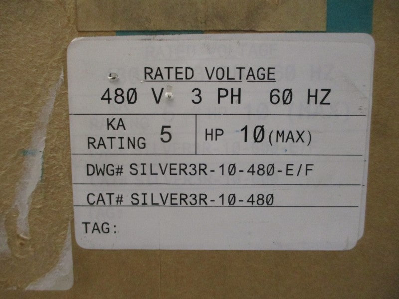 SIEMENS SILVER3R-10-480 480V NSMP