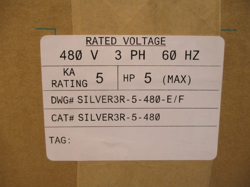 SIEMENS SILVER3R-5-480 480V NSMP