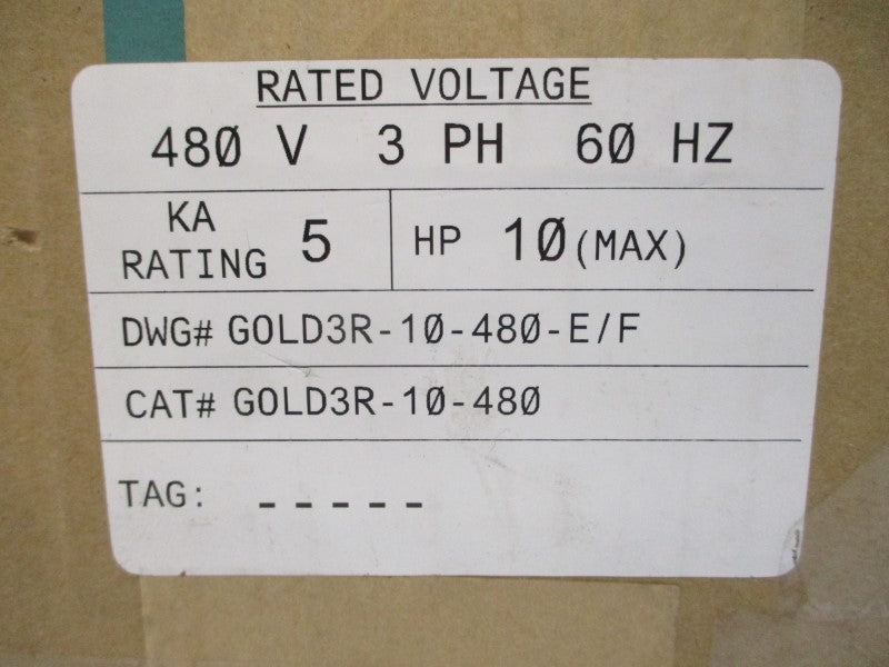SIEMENS GOLD3R-10-480 480V NSMP