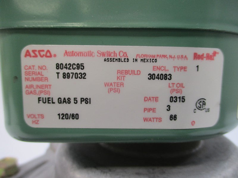 ASCO 8042C95 120V 5PSI 3" NSNP