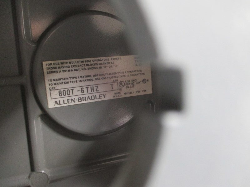 ALLEN BRADLEY 800T-6THZ SER. T (BR/WH) NSMP