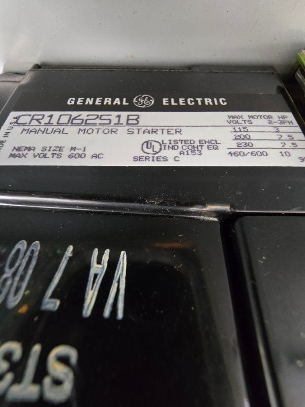 GENERAL ELECTRIC CR1062S1B SER. C 600VAC NSMP