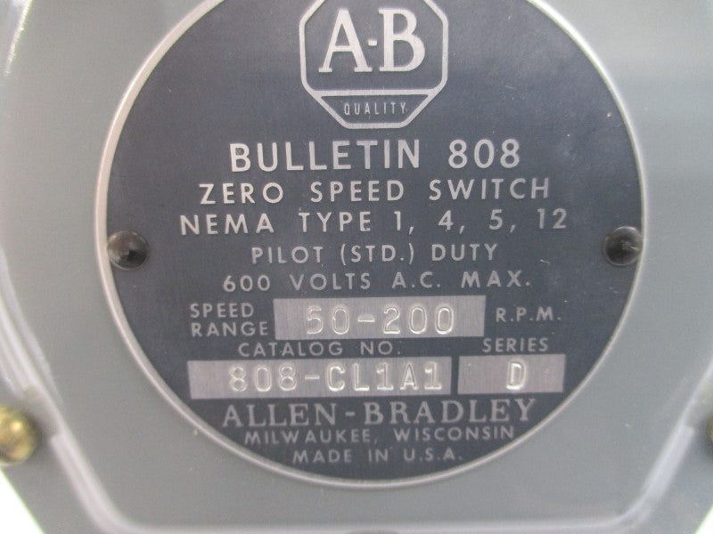 ALLEN BRADLEY 808-CL1A1 SER. D 110/120V (BR/YL) NSMP