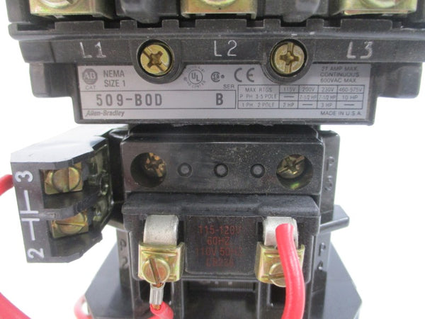 ALLEN BRADLEY 509-BOD SER. B 110/115-120V 27A (BR/WH) NSMP