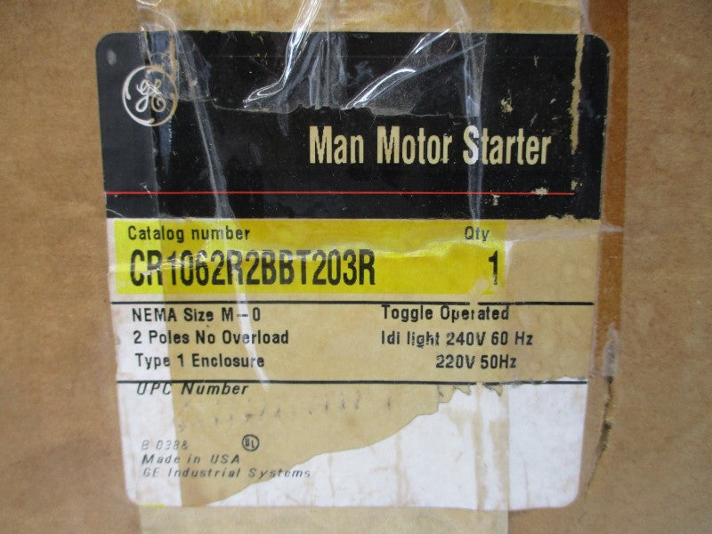 GENERAL ELECTRIC CR1062R2BBT203R SER. A 220/240V NSMP