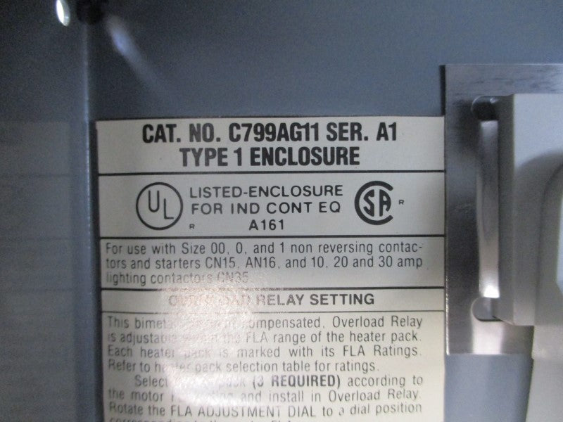 EATON AN16BN0 SER. A1 W/ C799AG11 SER. A1 600VAC 18A NSNP