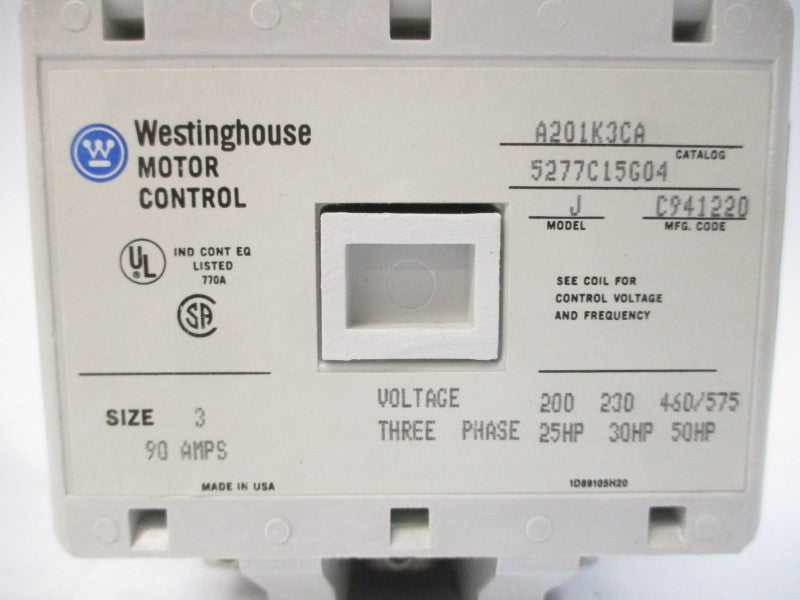 WESTINGHOUSE A201K3CA 5277C15G04 120V 90A NSMP