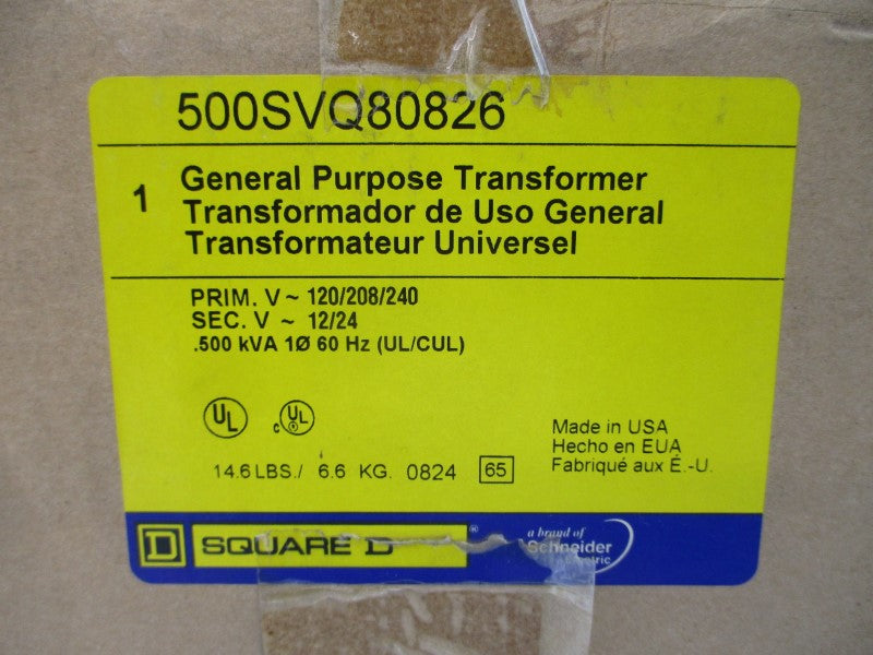 SQUARE D 500SVQ80826 240V NSMP