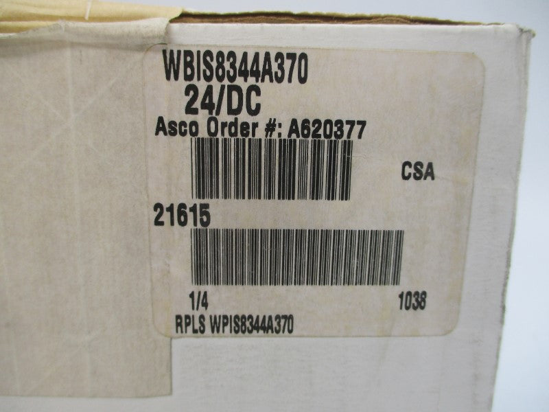 ASCO WBIS8344A370 24VDC 10-150PSI 1/4" NSMP