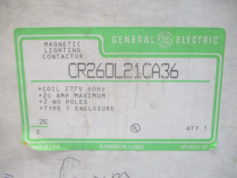 GENERAL ELECTRIC CR260L21CA36 277V 20A NSMP