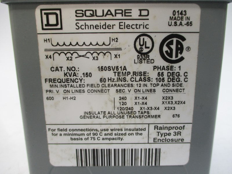 SQUARE D 150SV51A 600V NSMP