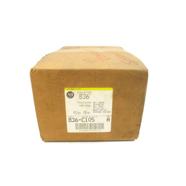 ALLEN BRADLEY 836-C10S SER. A 50-500PSI (BR/YL) NSFS