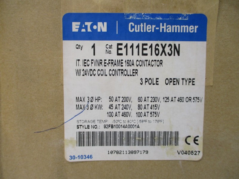 EATON E111E16X3N 92FB10014A0001A 24VDC 160A NSFS